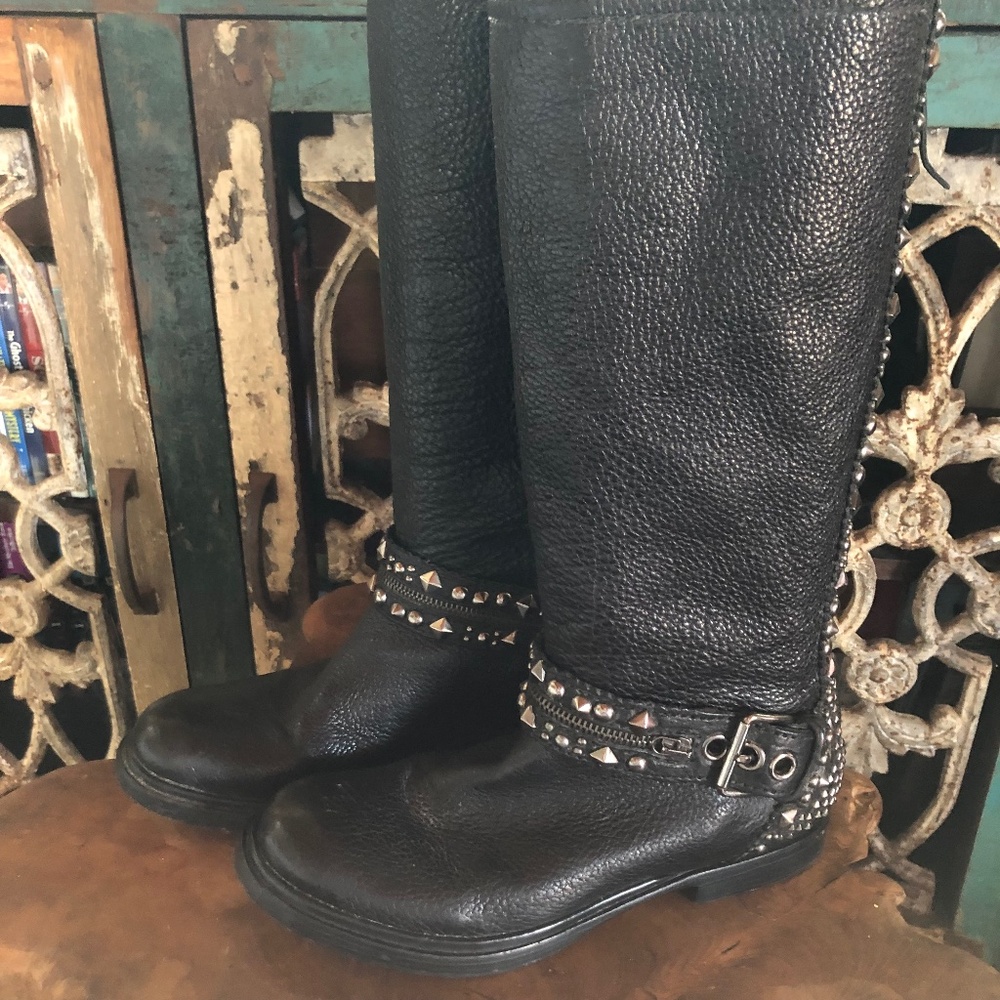Miu Miu studded biker boots